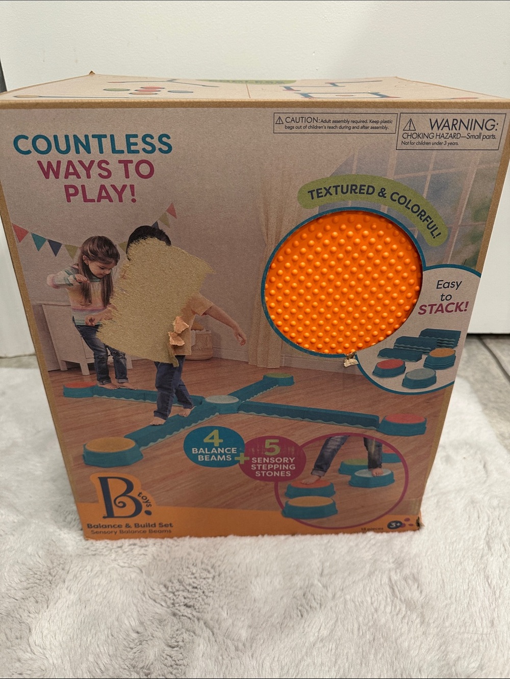 Balance & Build Sensory Stepping Stones Set - Orange
